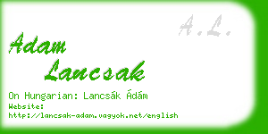 adam lancsak business card