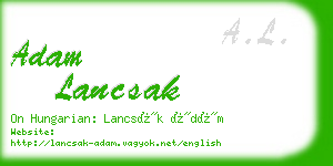 adam lancsak business card